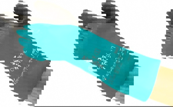 Series 58-735 Chemical Resistant Gloves: Large, 39 mil Thick, Nitrile-Coated, Nitrile, Supported